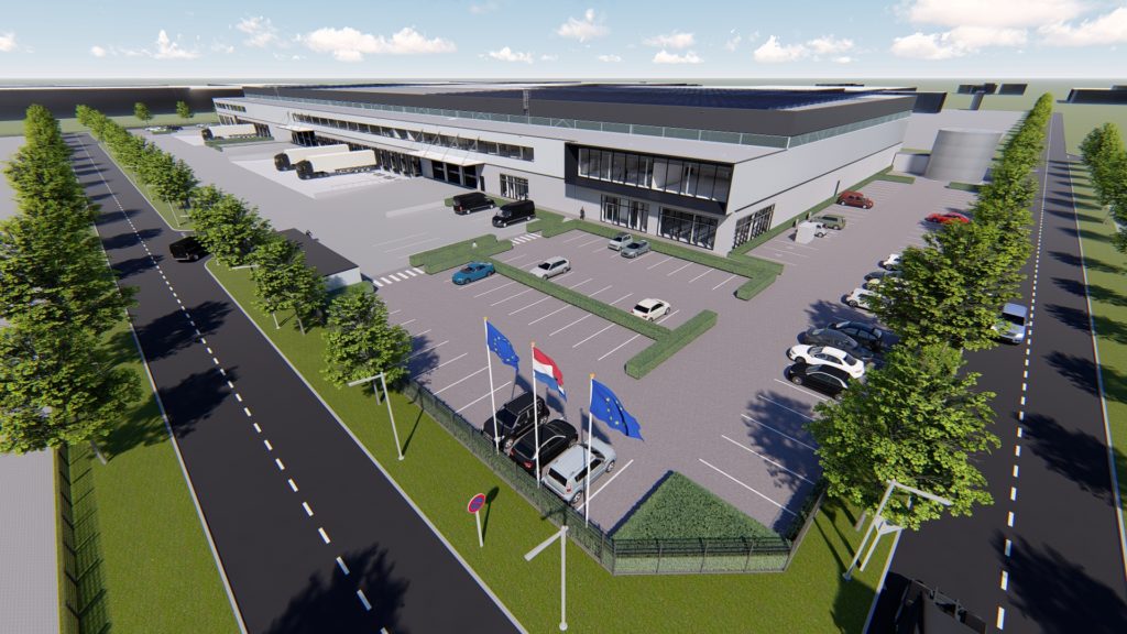 Impressie nieuwbouw distributiecentrum Waddinxveen.