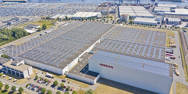 9.000 zonnepanelen op dak warehouse Nissan Motor Parts Center featured image