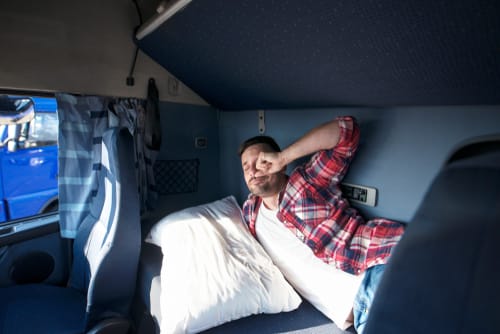 vrachtwagenchauffeur overnachten